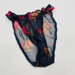 Victoria's Secret vintage mesh sheer floral high leg panties